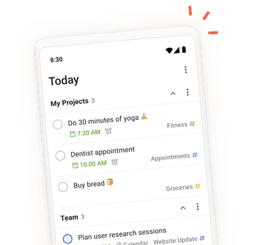 Todoist app screenshot