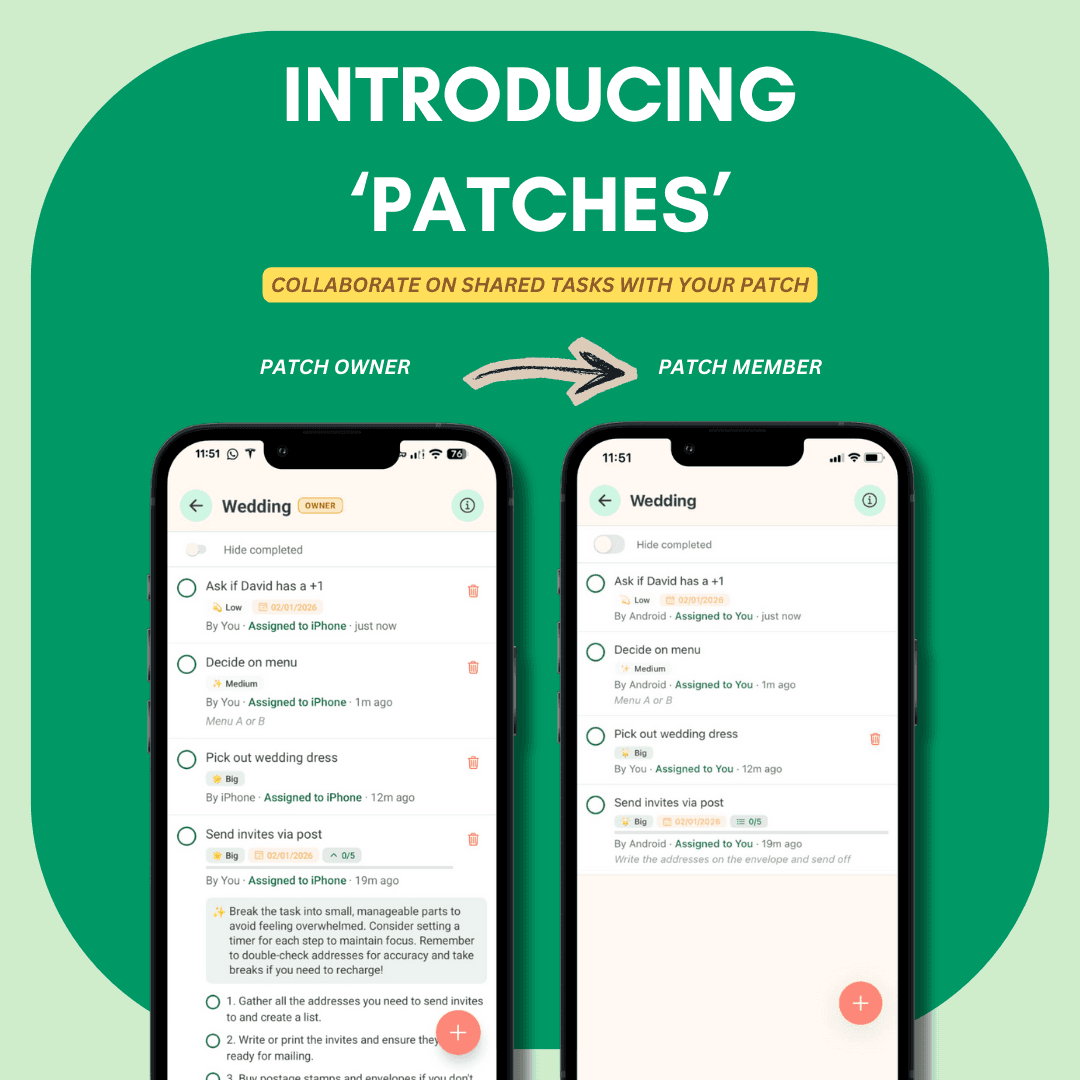 Introducing Patches: Share Tasks With Others