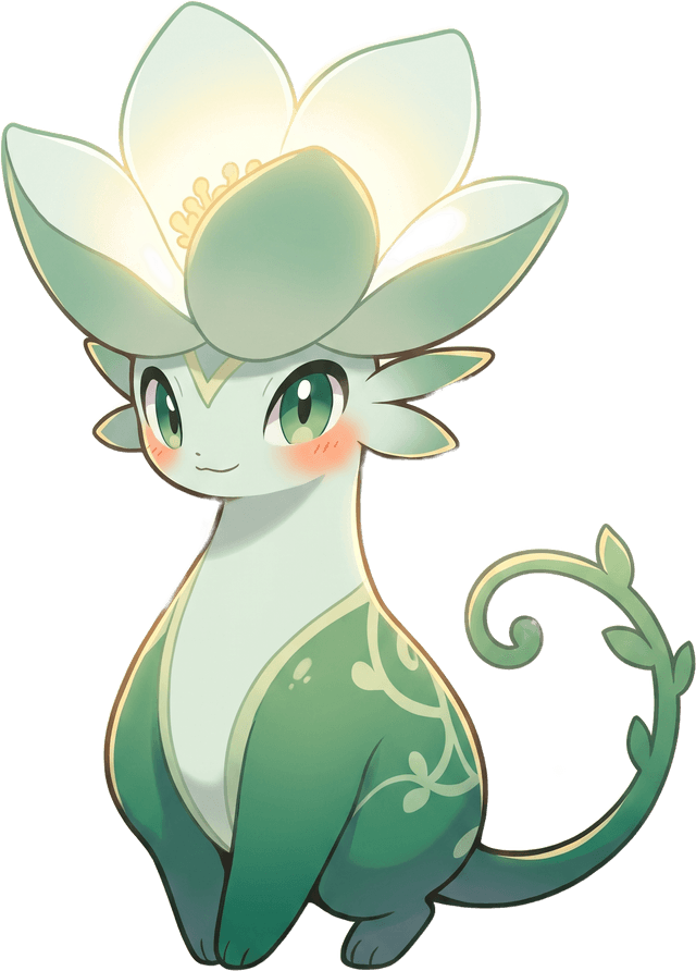 Sprout's fully grown flower-dragon